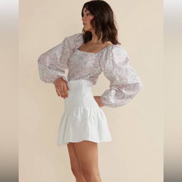 MINKPINK Revolve Leigh Linen Mini Skirt NWT - Picture 6 of 7